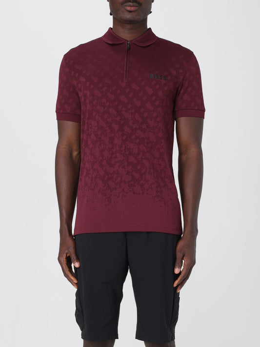Boss Polo Shirt Men Burgundy