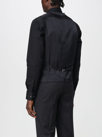 Boss Suit Vest Men Black