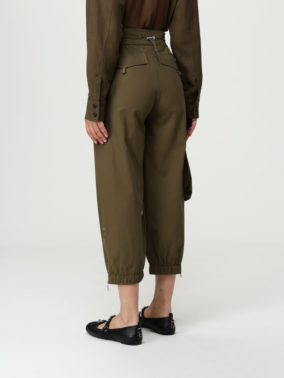 Pinko Pants Woman Olive