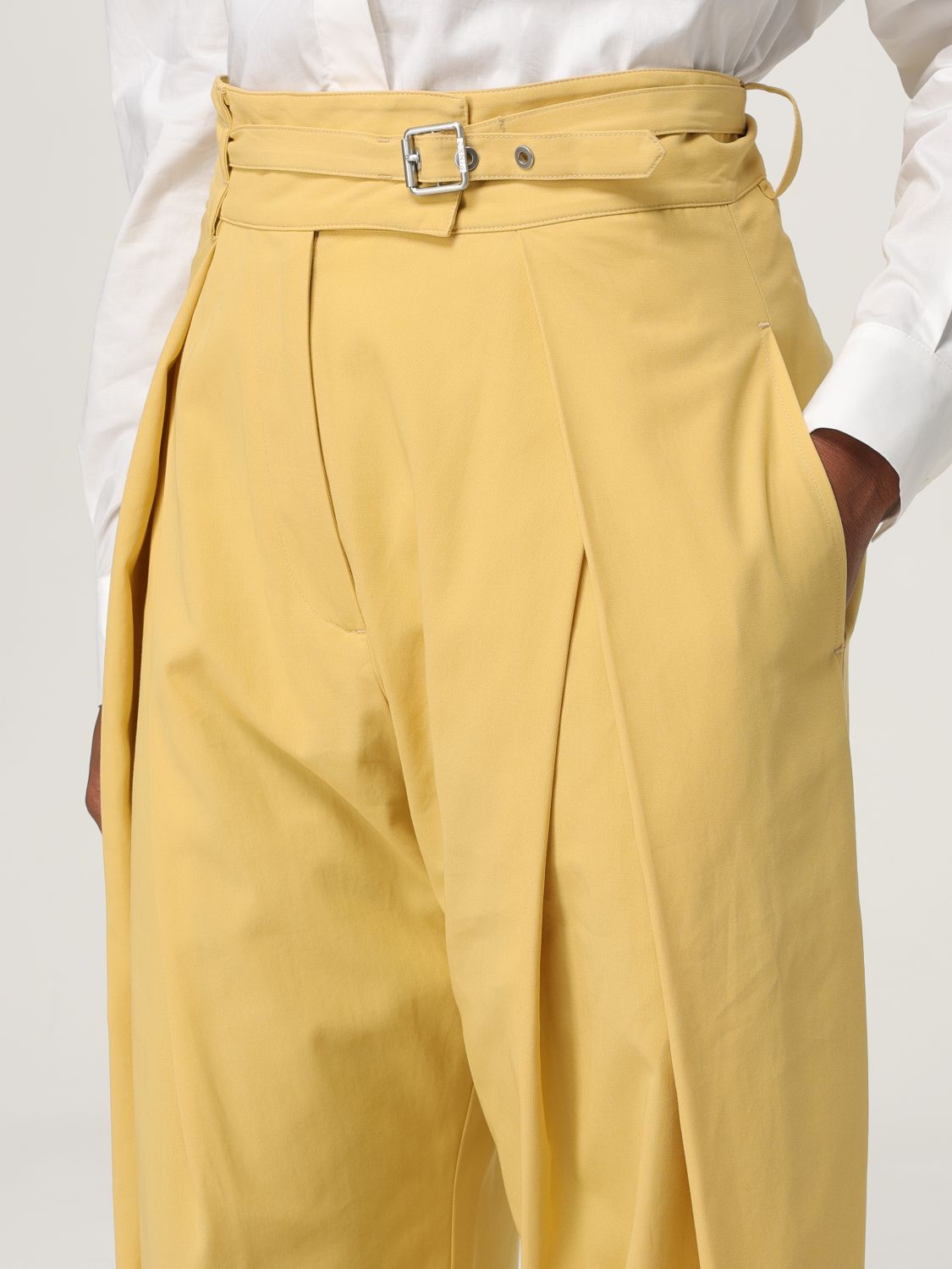 Pinko Pants Woman Yellow
