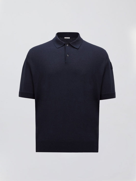 Moncler Polo Shirt Men Blue