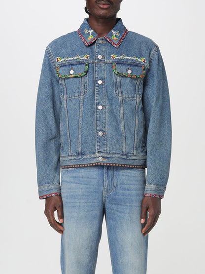 Valentino Blazer Men Gnawed Blue