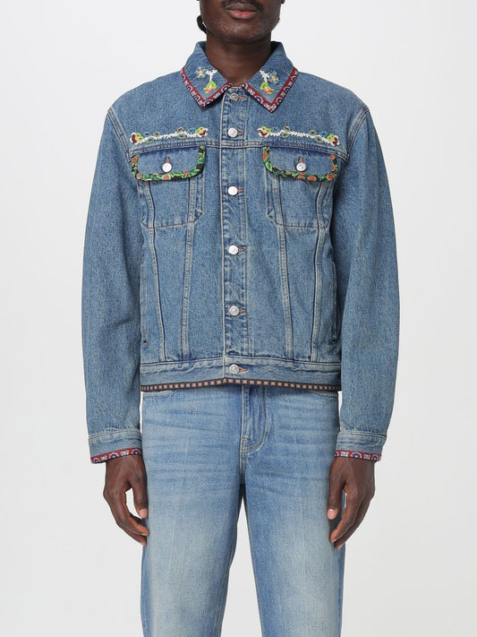 Valentino Blazer Men Gnawed Blue