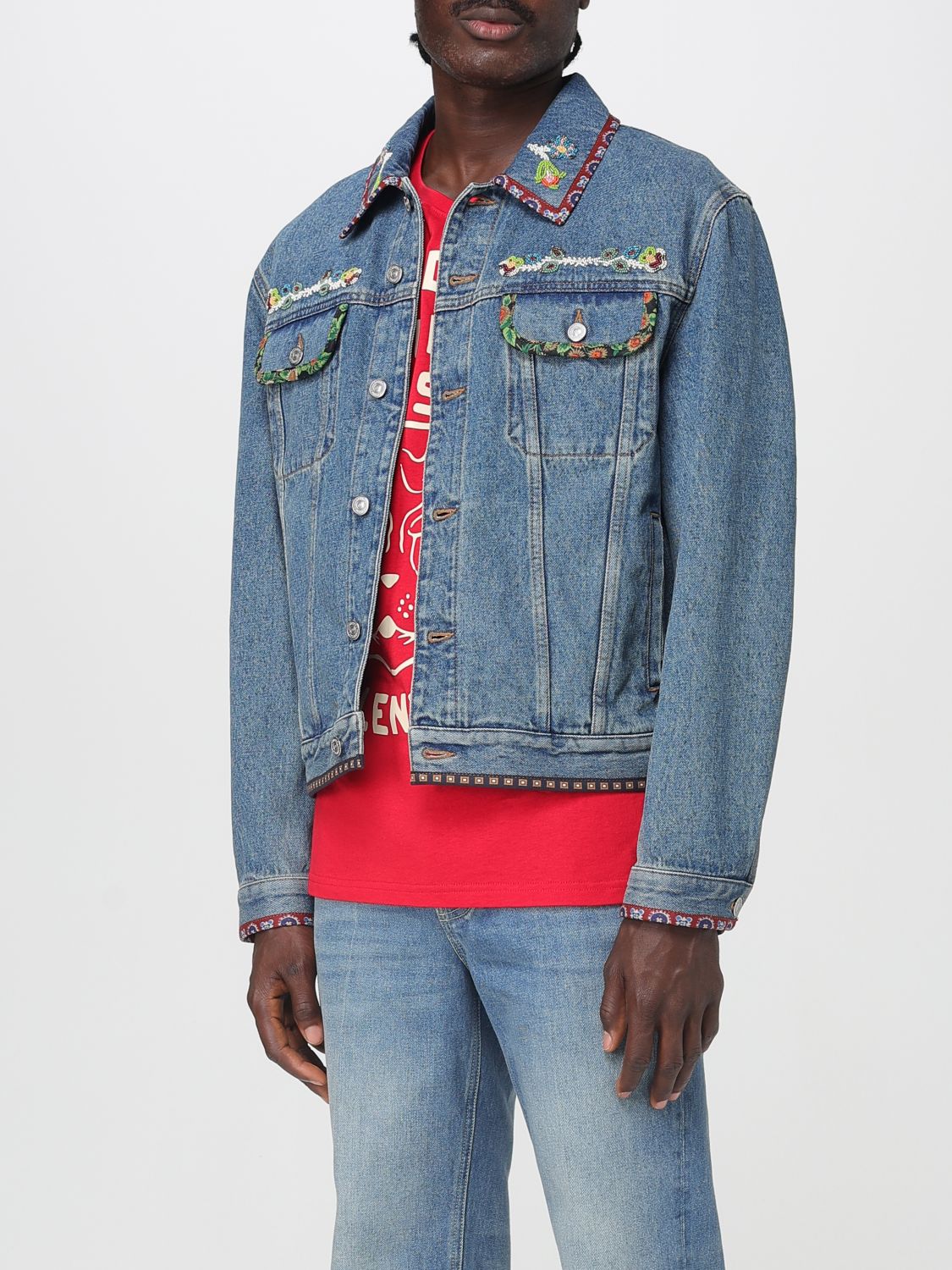 Valentino Blazer Men Gnawed Blue
