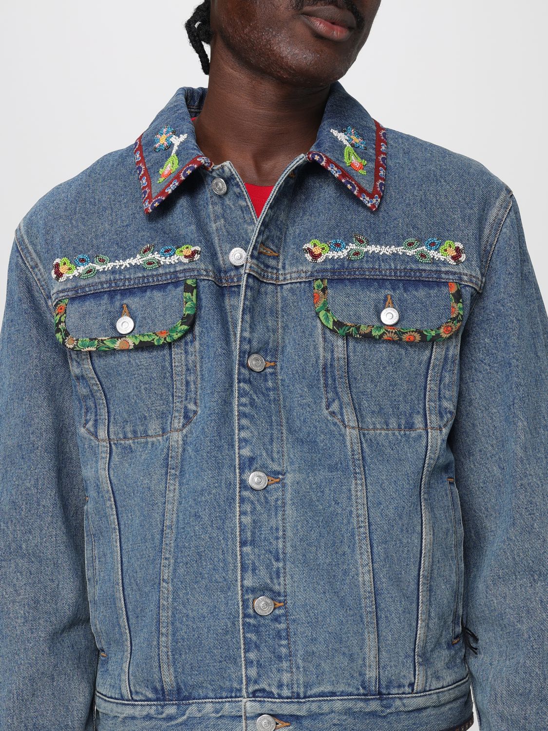 Valentino Blazer Men Gnawed Blue