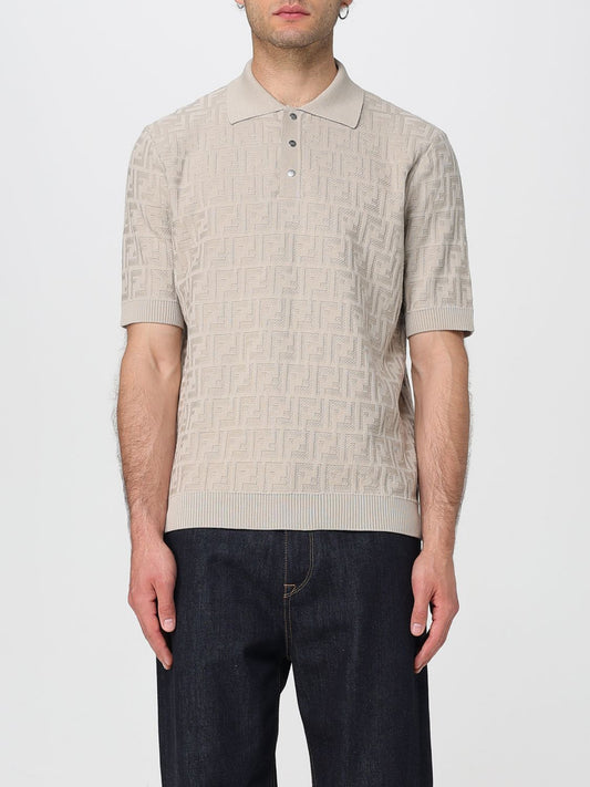 Fendi Polo Shirt Men Grey