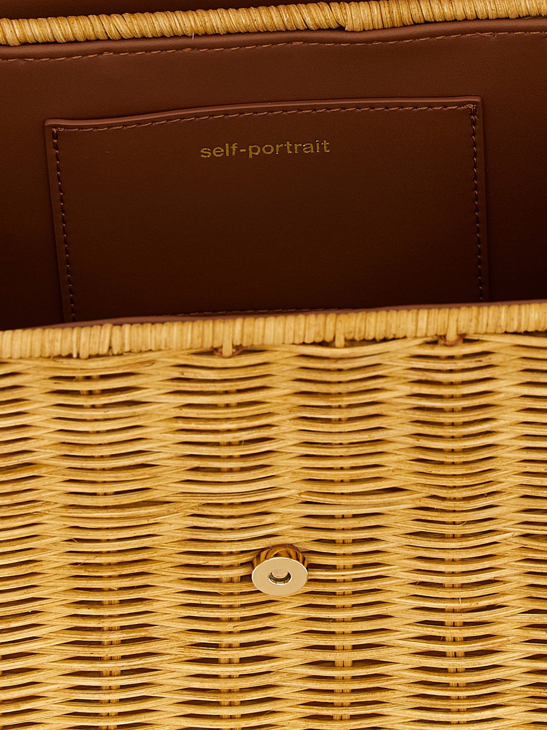 ハンドバッグ SELF-PORTRAIT Woman Handbag Brown PF25303ABR BROWN Brown Leather Baguette Shoulder Bag With Charm – self-portrait