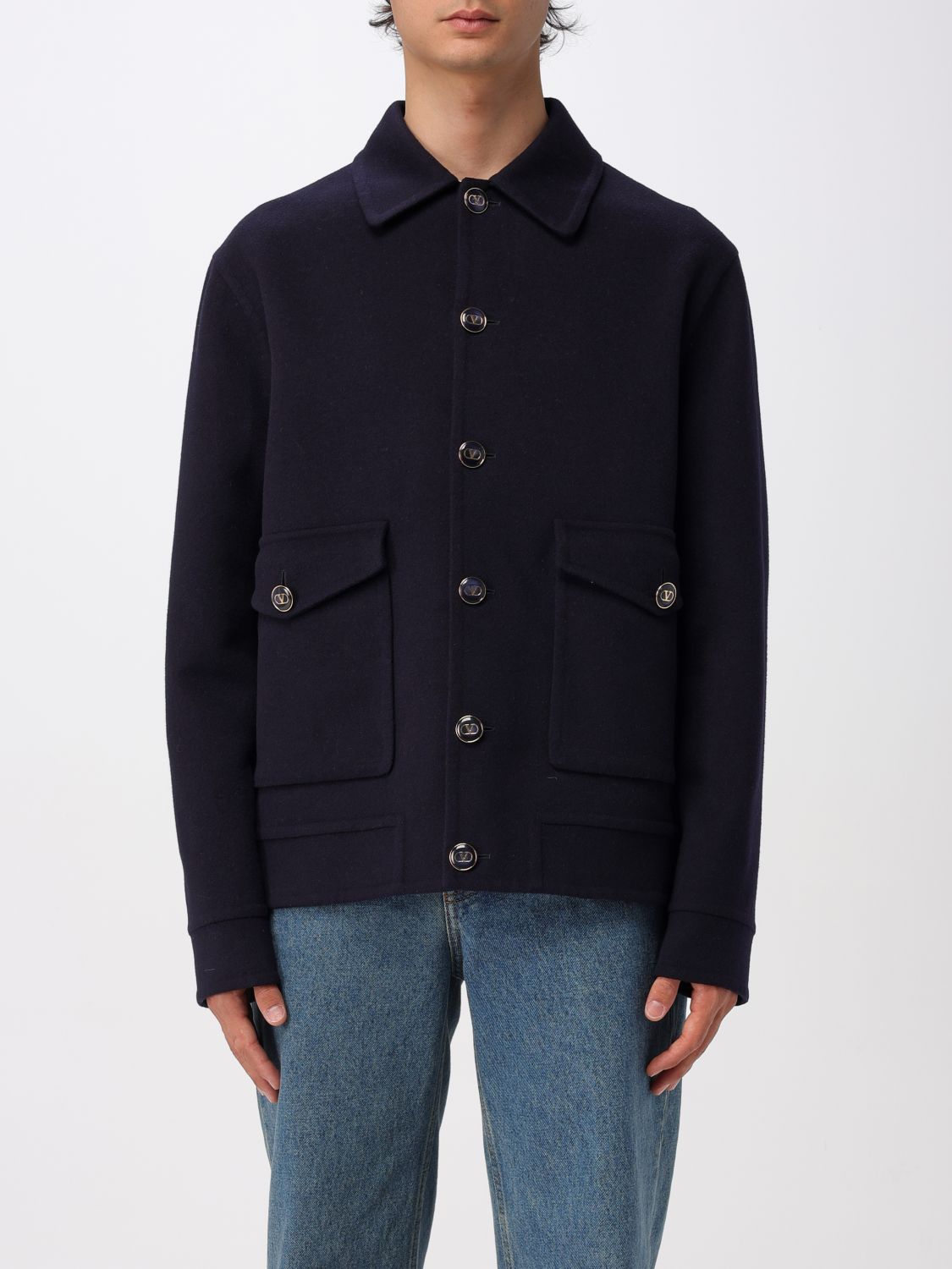 Valentino Coat Men Blue