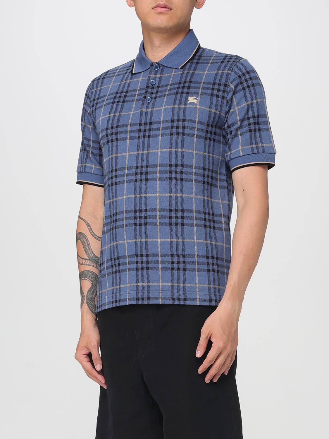 Burberry Polo Shirt Men Blue
