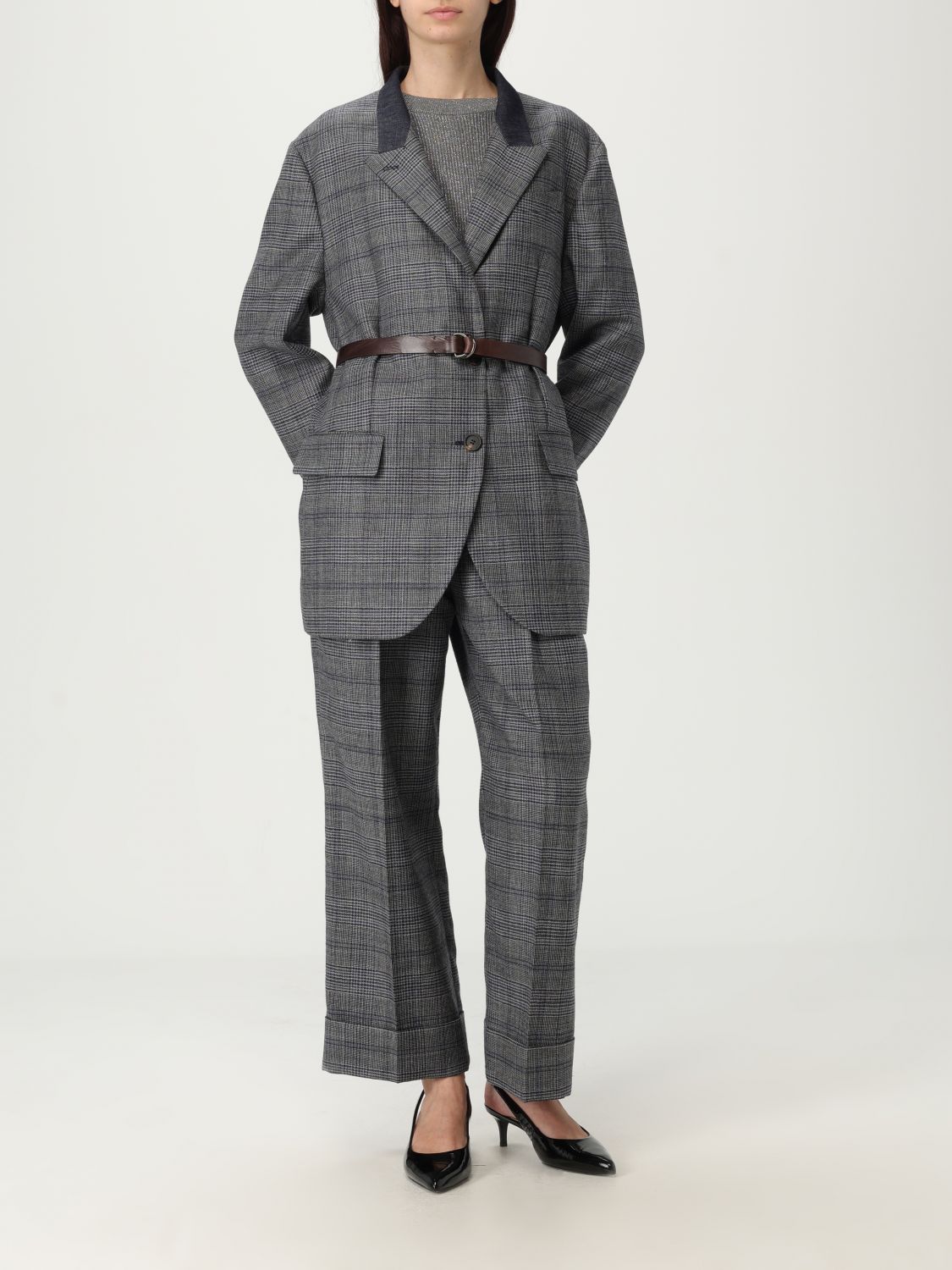 Brunello Cucinelli Jacket Woman Blue – Modishus Brunello Cucinelli Jacket Woman Blue – Modishus