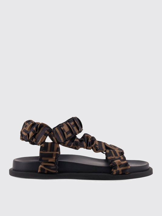 Fendi Flat Sandals Woman Tobacco