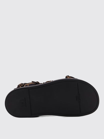 Fendi Flat Sandals Woman Tobacco