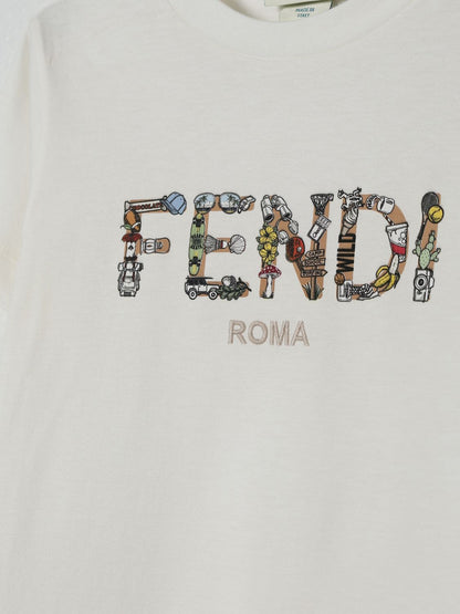 Fendi T Shirt Kids White