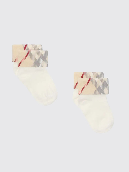 Burberry Socks Baby Kids White