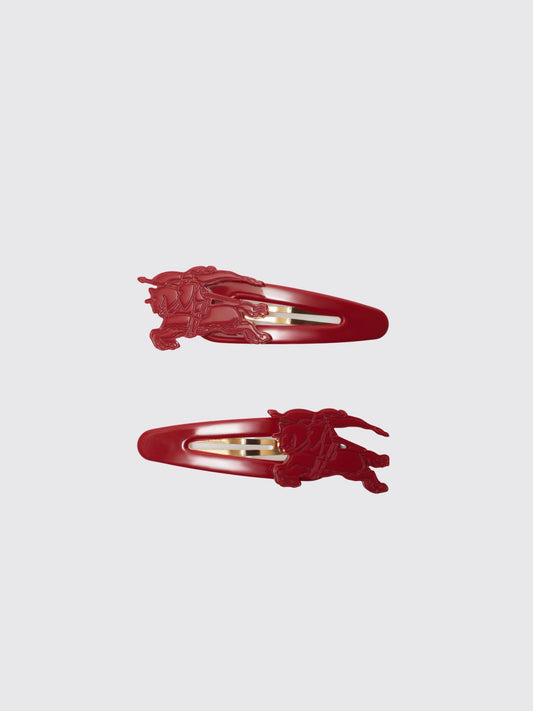 Burberry Hair Clip Kids Burgundy