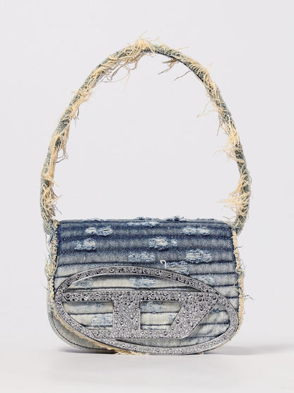 Diesel Shoulder Bag Woman Gnawed Blue