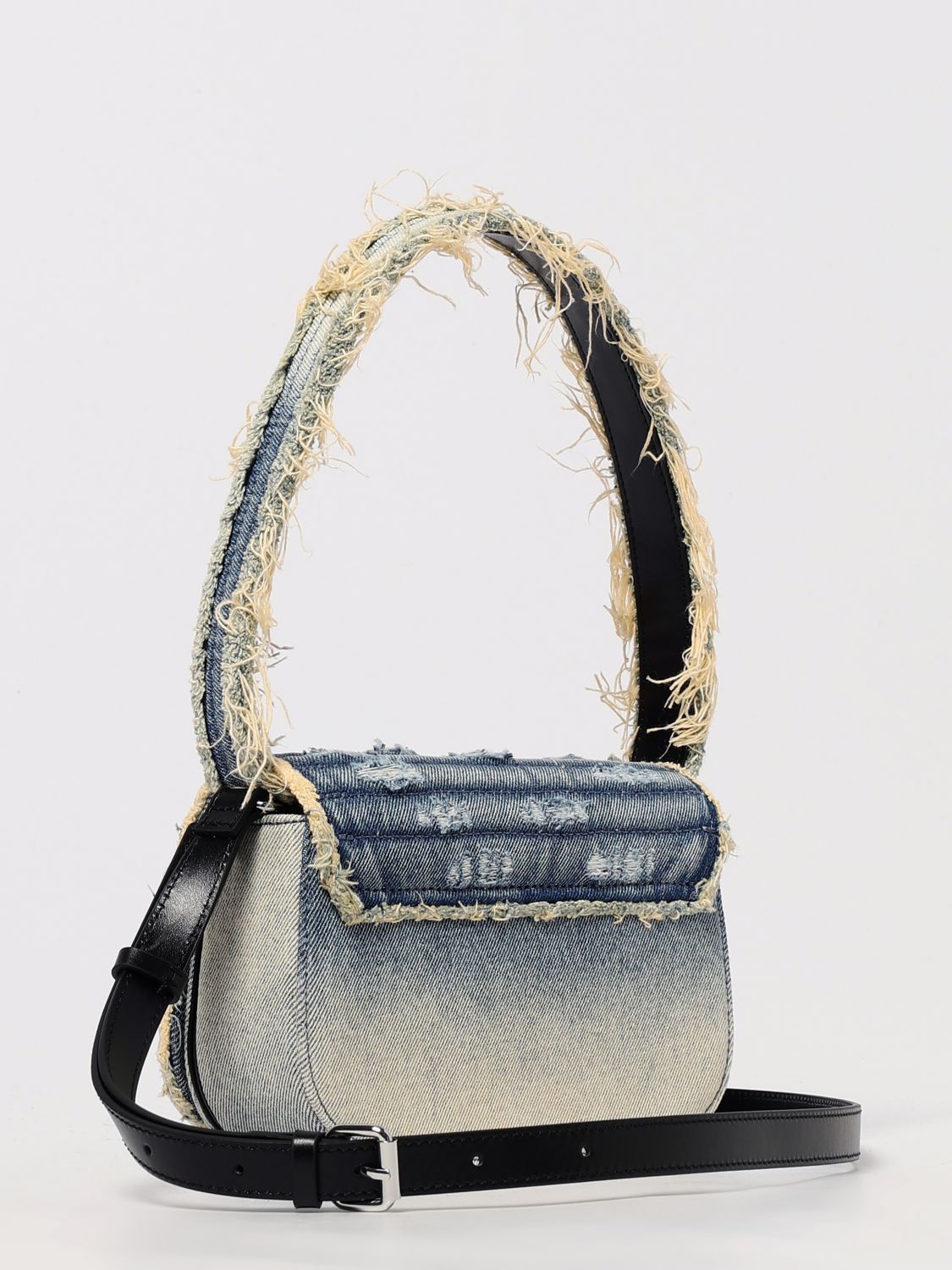 Diesel Shoulder Bag Woman Gnawed Blue