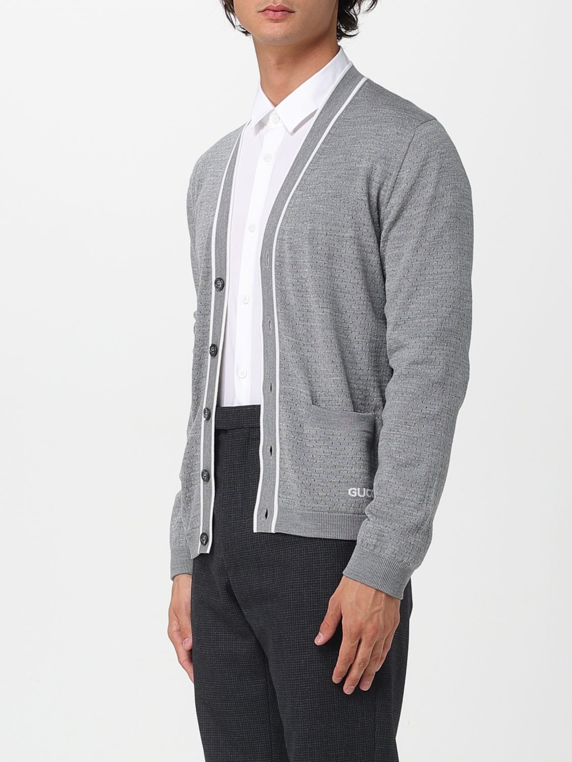 Gucci Cardigan Men Grey