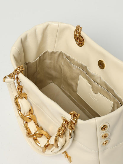 Balmain Shoulder Bag Woman Beige