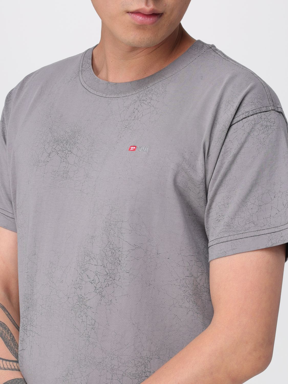 Diesel T Shirt Men Charcoal