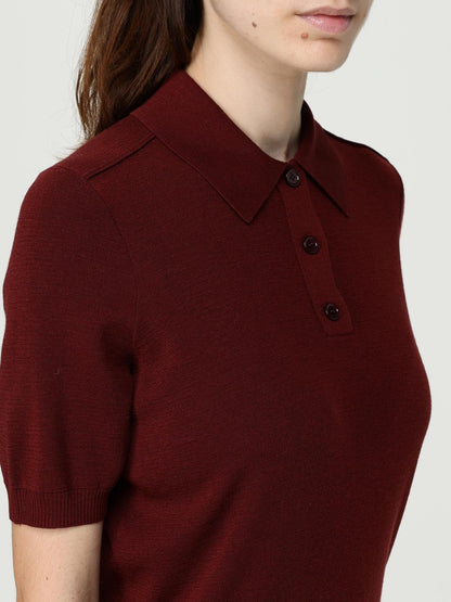 Burberry Polo Shirt Woman Brick Red