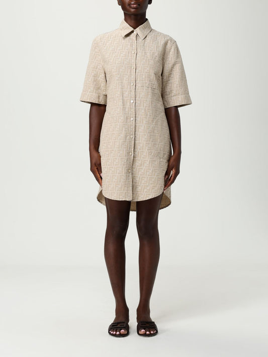 Fendi Dress Woman Cream