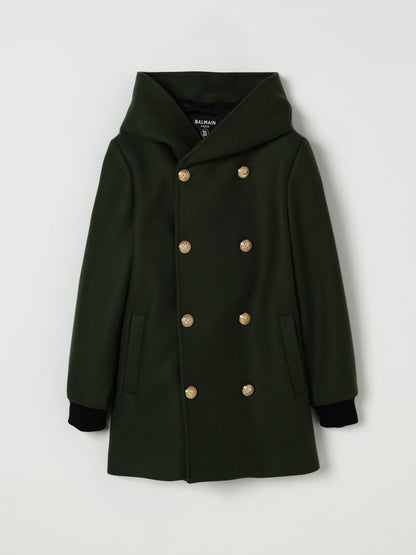 Balmain Coat Kids Green