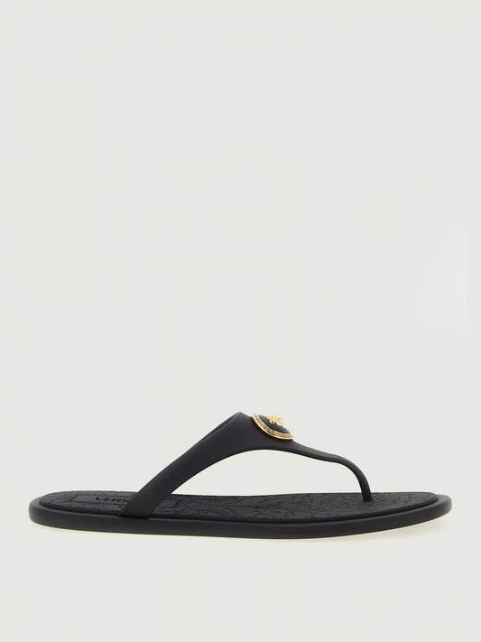 Versace Flat Sandals Woman Black