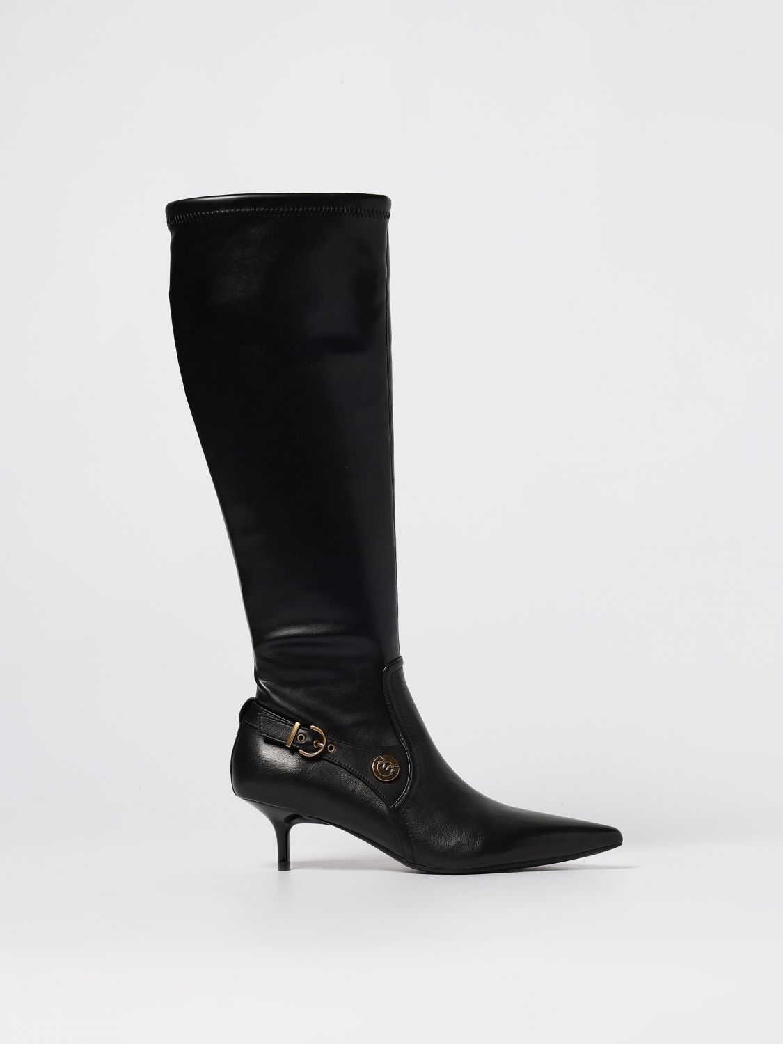 Pinko Flat Ankle Boots Woman Black