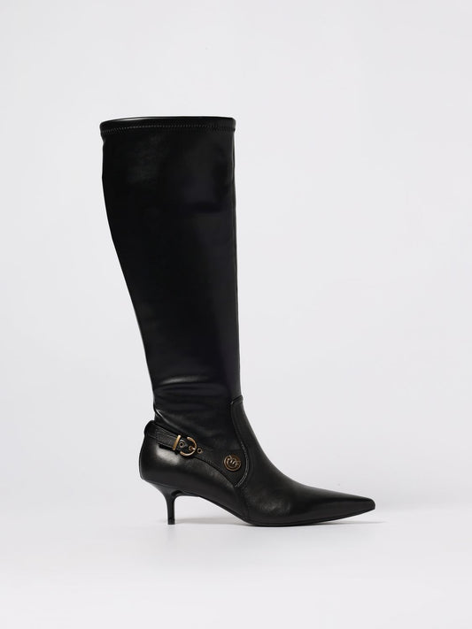 Pinko Flat Ankle Boots Woman Black