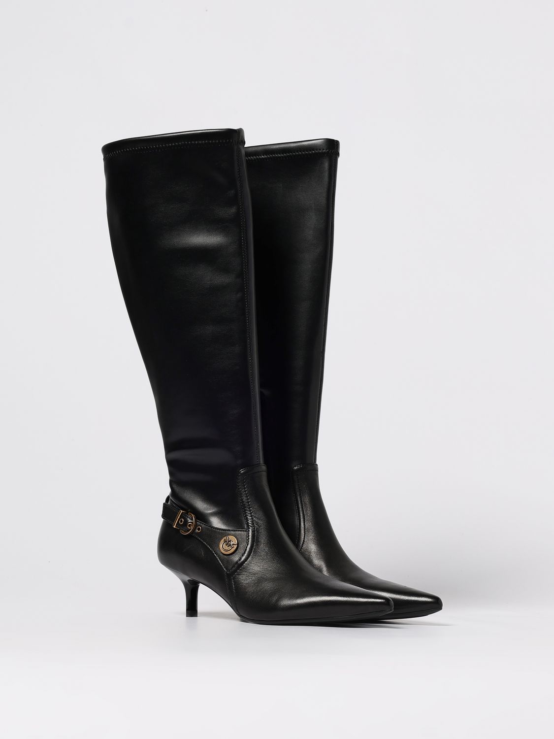Pinko Flat Ankle Boots Woman Black