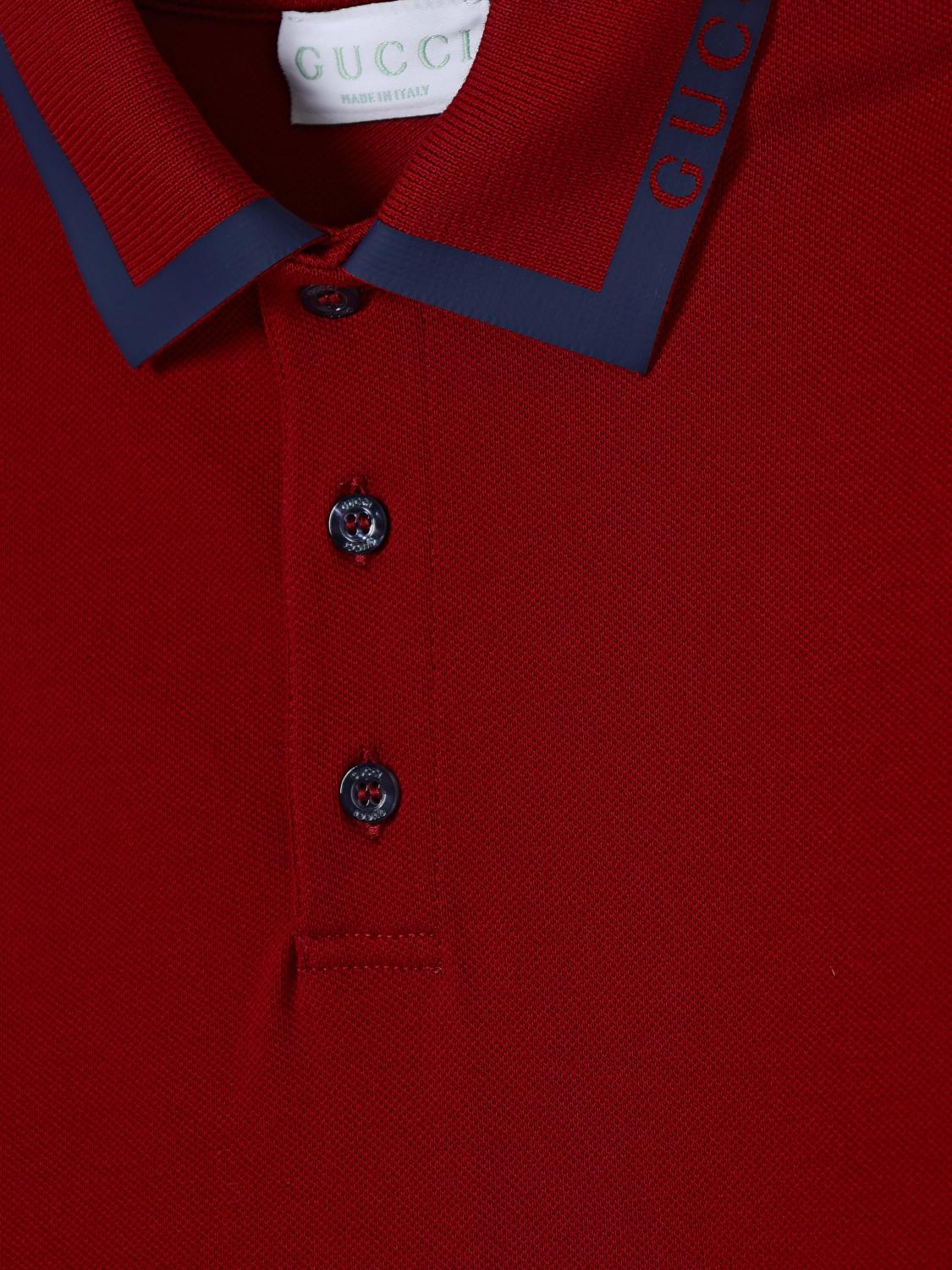 Gucci Polo Shirt Kids Red