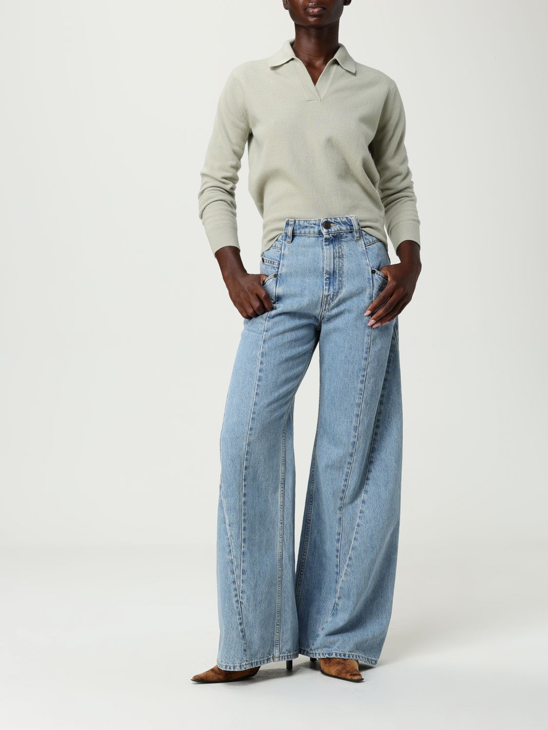Maison Margiela Jeans Woman Gnawed Blue