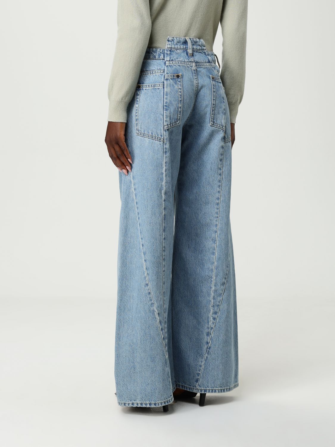 Maison Margiela Jeans Woman Gnawed Blue