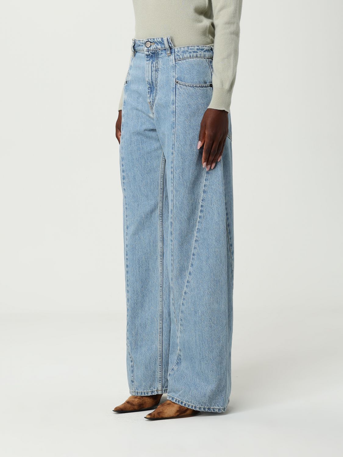 Maison Margiela Jeans Woman Gnawed Blue