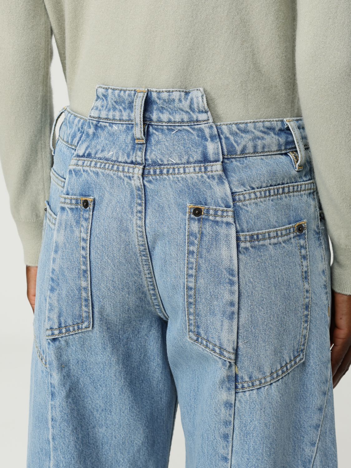 Maison Margiela Jeans Woman Gnawed Blue