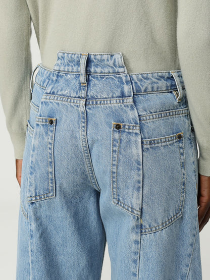 Maison Margiela Jeans Woman Gnawed Blue
