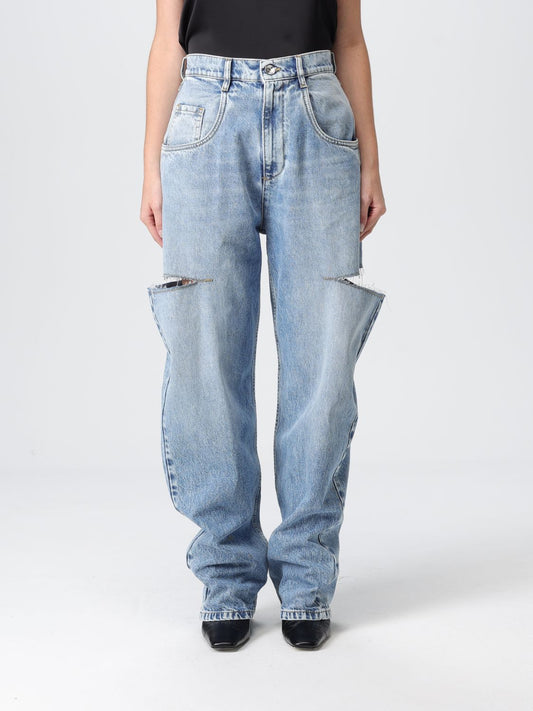 Maison Margiela Jeans Woman Gnawed Blue