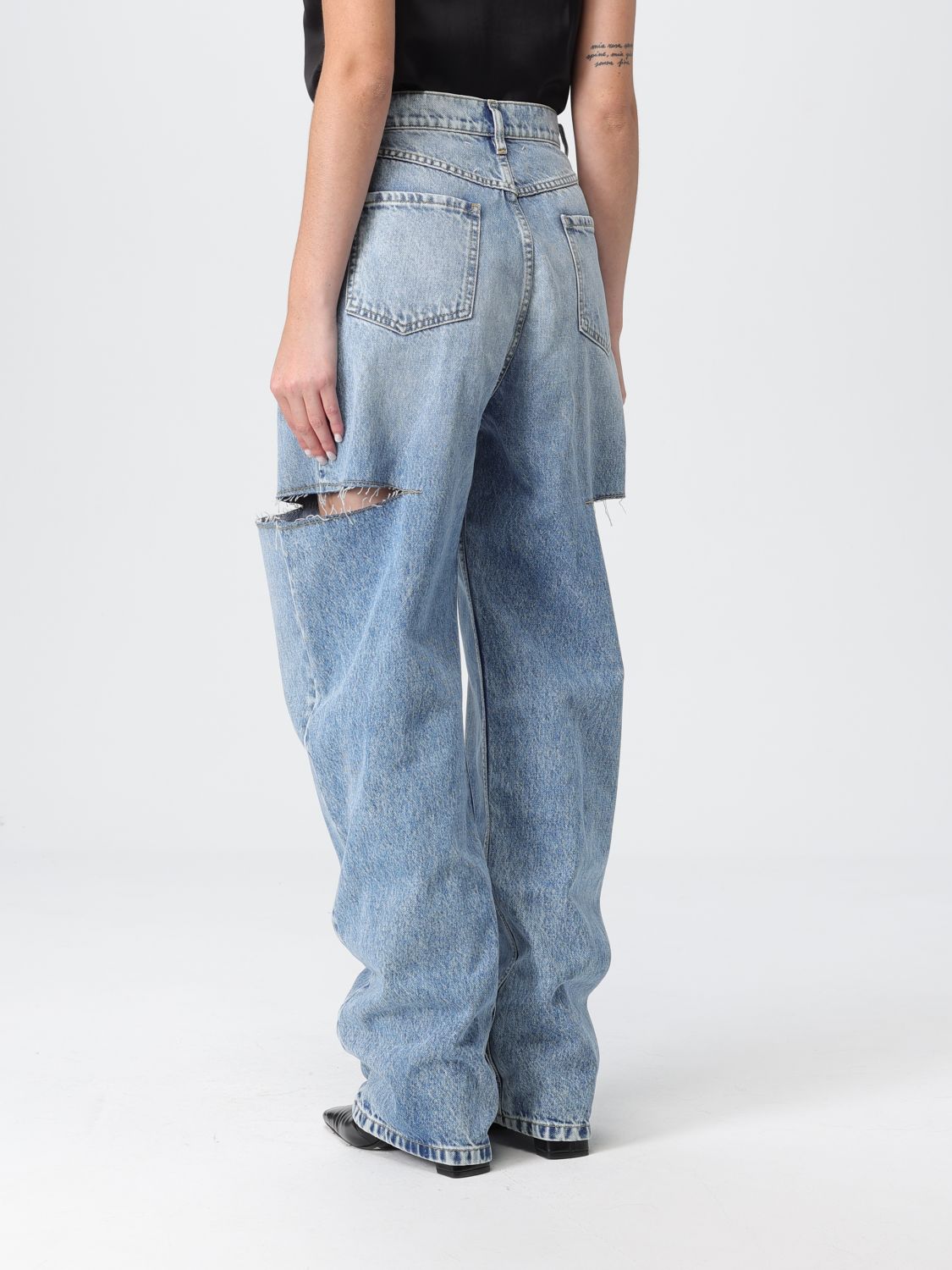 Maison Margiela Jeans Woman Gnawed Blue
