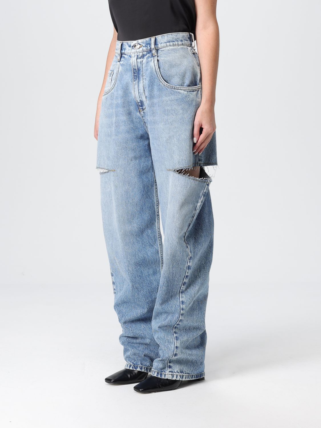 Maison Margiela Jeans Woman Gnawed Blue