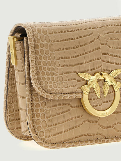 Pinko Shoulder Bag Woman Beige