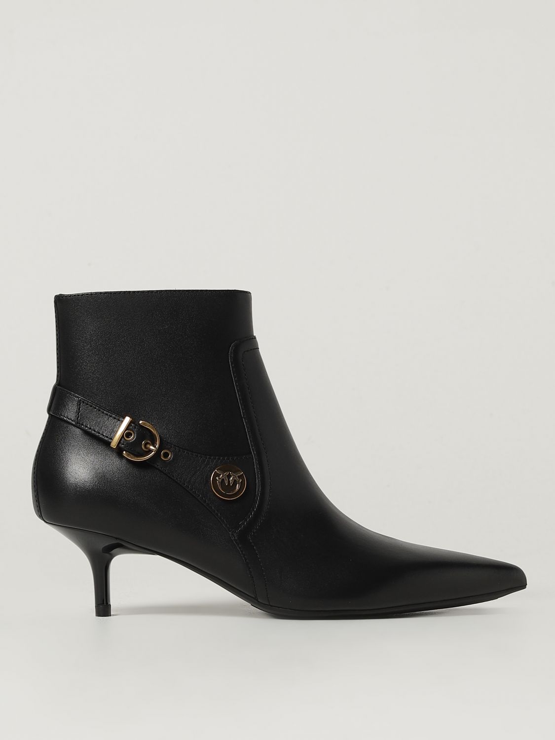 Pinko Flat Ankle Boots Woman Black