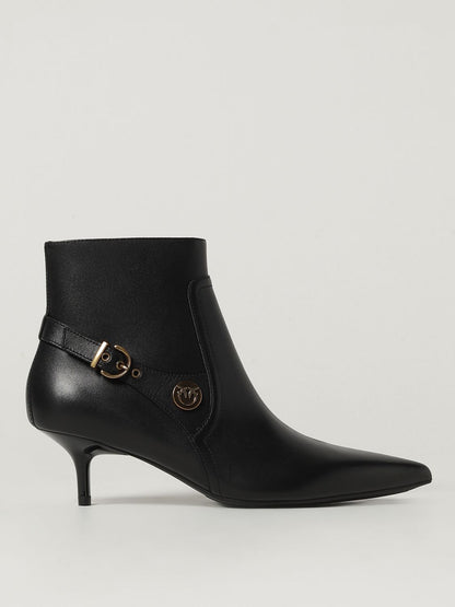 Pinko Flat Ankle Boots Woman Black