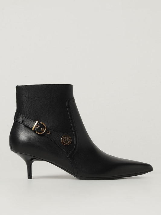 Pinko Flat Ankle Boots Woman Black