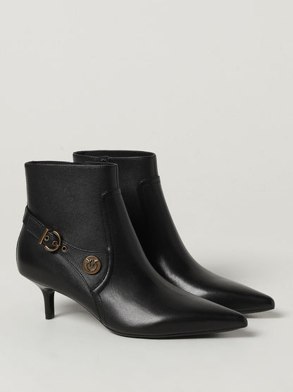 Pinko Flat Ankle Boots Woman Black