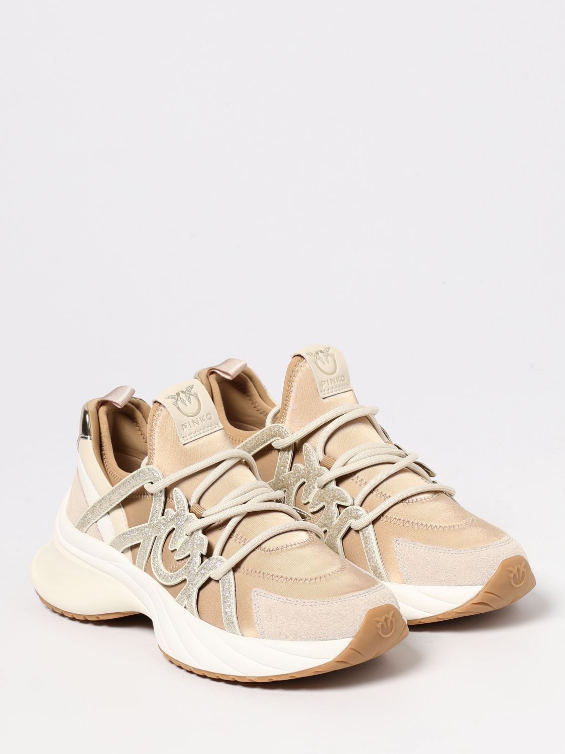 Pinko Sneakers Woman Beige