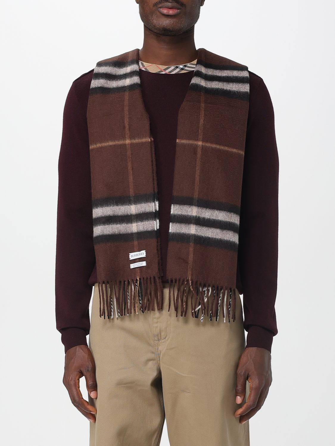 Burberry Scarf Men Brown