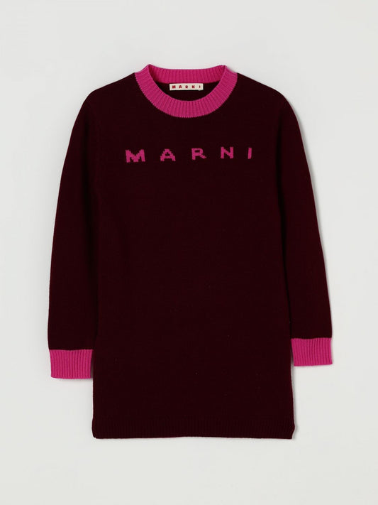 Marni Dress Kids Burgundy