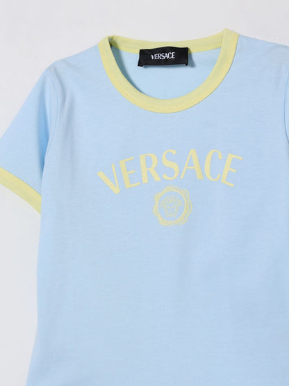 Versace T Shirt Kids Gnawed Blue