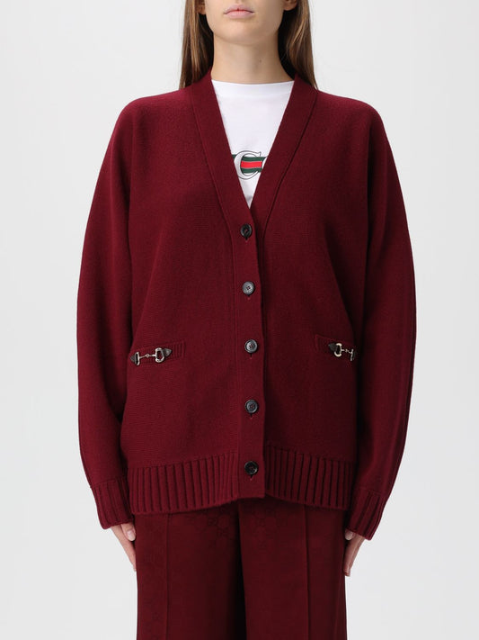 Gucci Cardigan Woman Burgundy